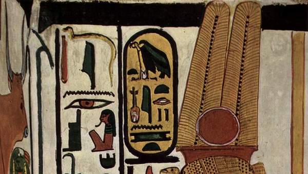 Pintura de la cámara funeraria de Nefertari Pintura de la cámara funeraria de Nefertari