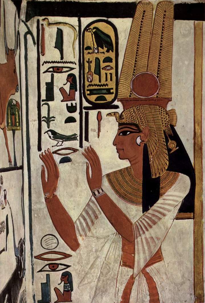 Pintura de la cámara funeraria de Nefertari Pintura de la cámara funeraria de Nefertari