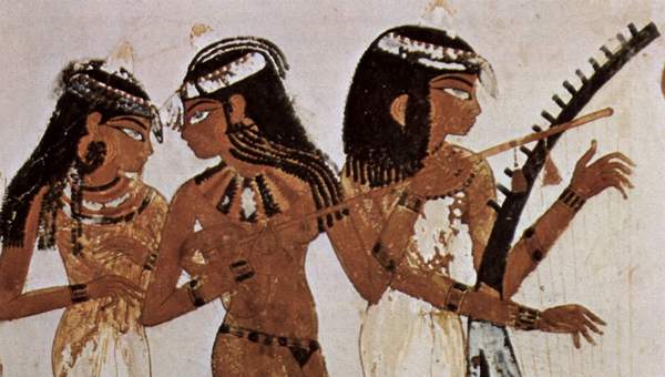 Pintura en cámara funeraria con músicas Pintura en cámara funeraria con músicas