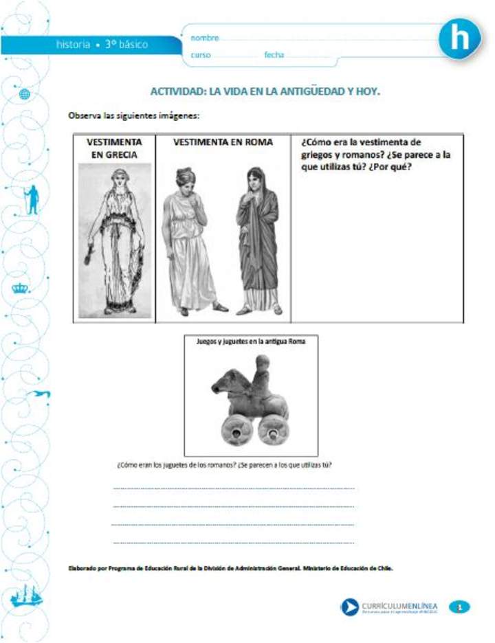 La vida en la Antigüedad y hoy La vida en la Antigüedad y hoy
