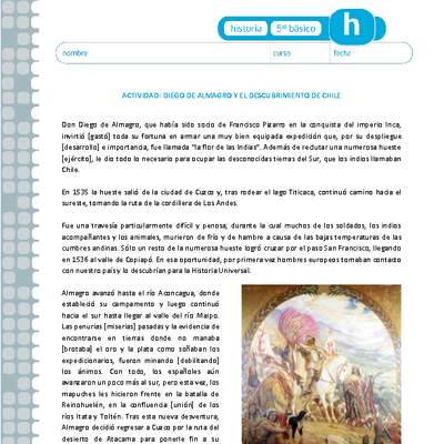 Diego de Almagro y el descubrimiento de Chile Diego de Almagro y el descubrimiento de Chile