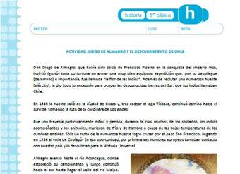 Diego de Almagro y el descubrimiento de Chile Diego de Almagro y el descubrimiento de Chile