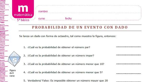 Probabilidad de un evento con dado Probabilidad de un evento con dado