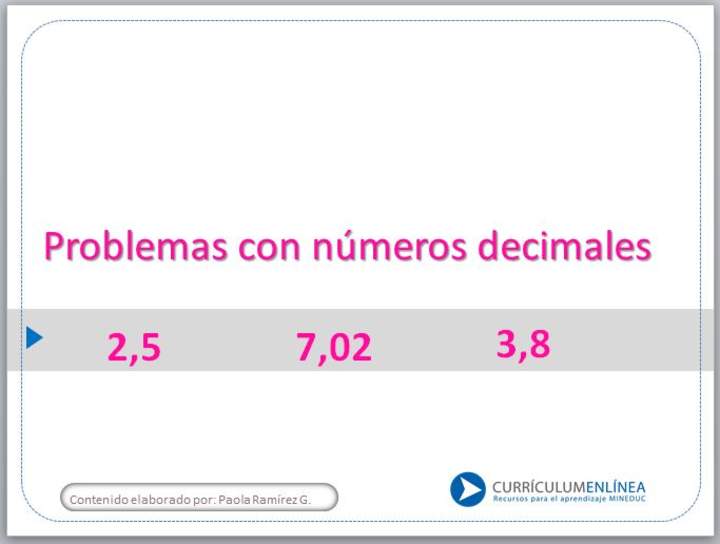 Problemas de sumas o restas con decimales