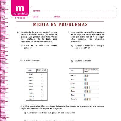 Media en problemas con gráficos Media en problemas con gráficos