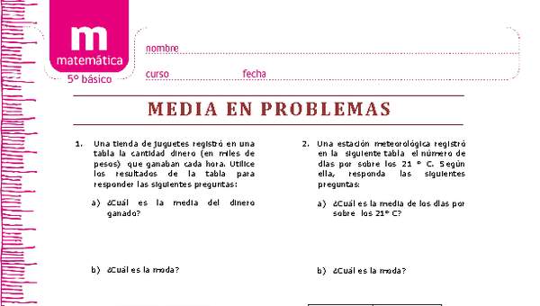 Media en problemas con gráficos Media en problemas con gráficos