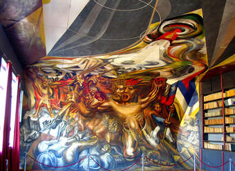 Mural de Siqueiros en Escuela México, Chillán Mural de Siqueiros en Escuela México, Chillán