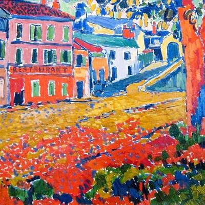 Restaurant de la Machine at Bougival de Maurice de Vlaminck Restaurant de la Machine at Bougival de Maurice de Vlaminck