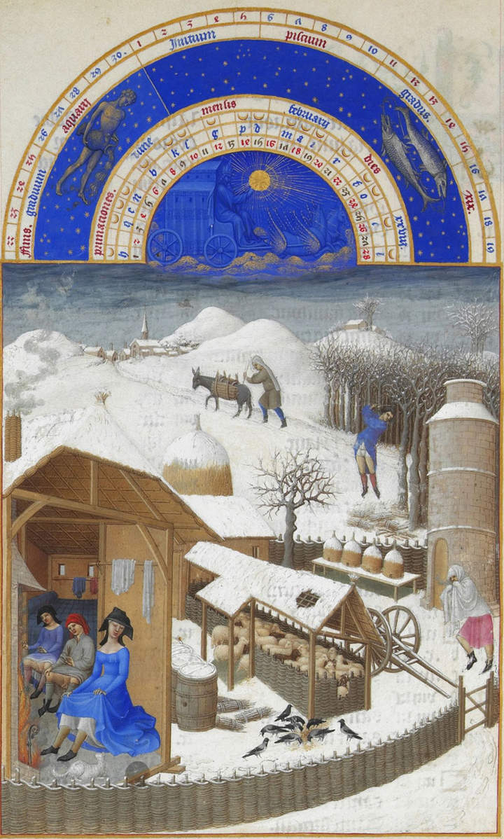 Febrero, hermanos Limbourg Febrero, hermanos Limbourg
