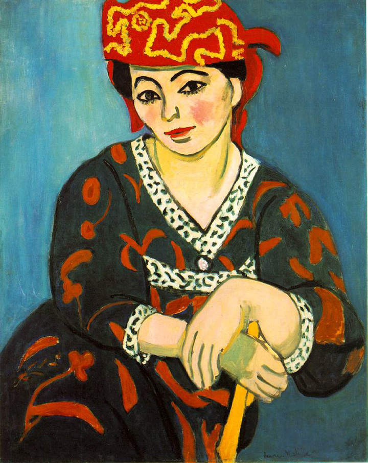 Mujer con turbante rojo de Henri Matisse Mujer con turbante rojo de Henri Matisse