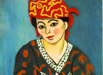Mujer con turbante rojo de Henri Matisse Mujer con turbante rojo de Henri Matisse