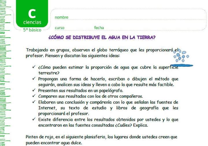 Distribución del agua en la tierra Distribución del agua en la tierra
