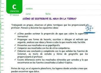Distribución del agua en la tierra Distribución del agua en la tierra