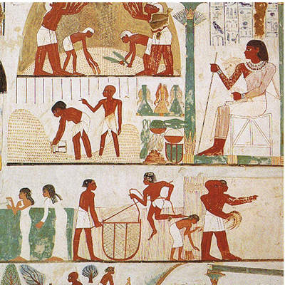 Mural Egipto agricultores en la tumba de Nakht Mural Egipto agricultores en la tumba de Nakht