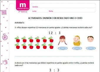 División por uno y con resultado uno o cero División por uno y con resultado uno o cero