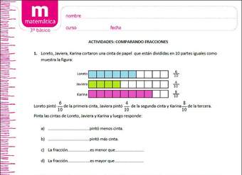 Comparando fracciones Comparando fracciones