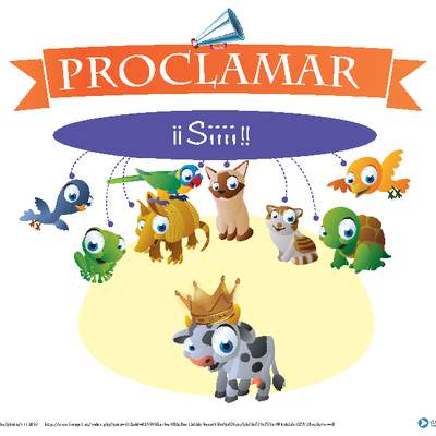 Afiche de vocabulario: proclamar Afiche de vocabulario: proclamar