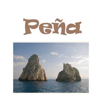Afiche de vocabulario: peña Afiche de vocabulario: peña