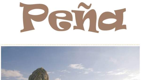 Afiche de vocabulario: peña Afiche de vocabulario: peña