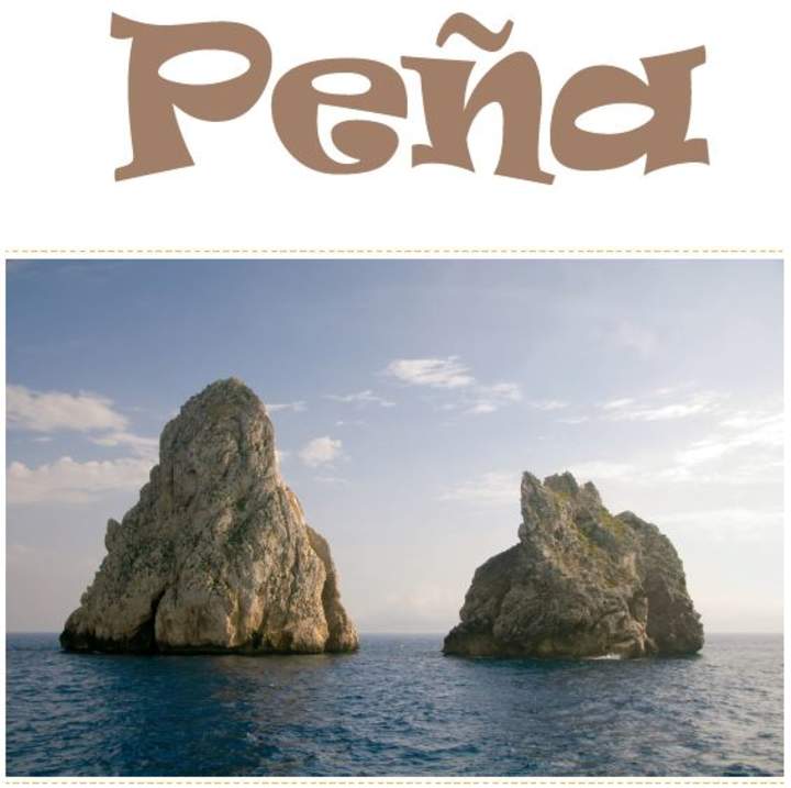 Afiche de vocabulario: peña Afiche de vocabulario: peña