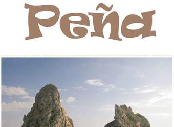 Afiche de vocabulario: peña Afiche de vocabulario: peña