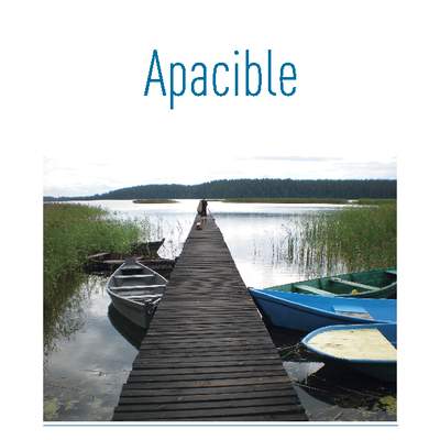 Afiche de vocabulario: apacible Afiche de vocabulario: apacible