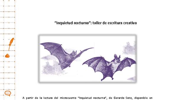 Taller de escritura: Inquietud nocturna Taller de escritura: Inquietud nocturna