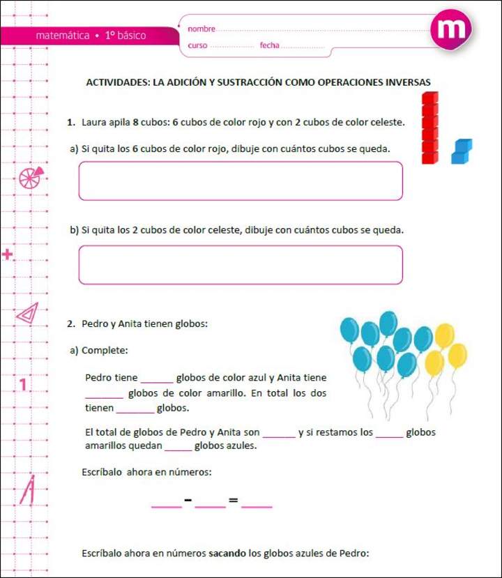 La adición y sustracción como operaciones inversas La adición y sustracción como operaciones inversas