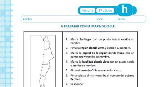 A trabajar con el mapa de Chile A trabajar con el mapa de Chile