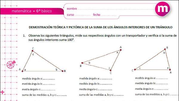 Demostración teórica y pictórica de la suma de los ángulos interiores de un triángulo Demostración teórica y pictórica de la suma de los ángulos interiores de un triángulo