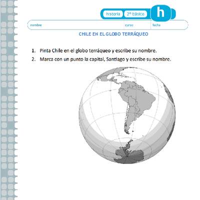 Chile en el globo terráqueo Chile en el globo terráqueo