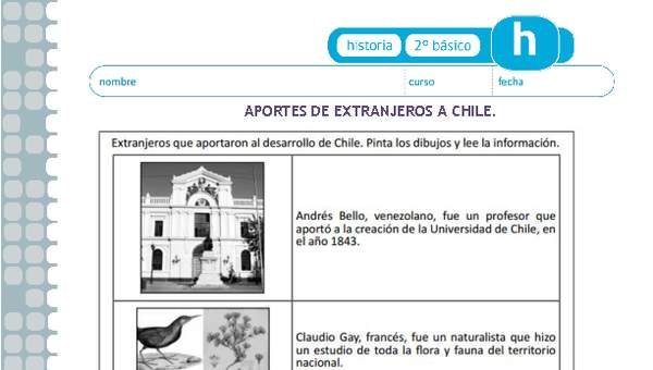 Aporte de extranjeros a Chile Aporte de extranjeros a Chile