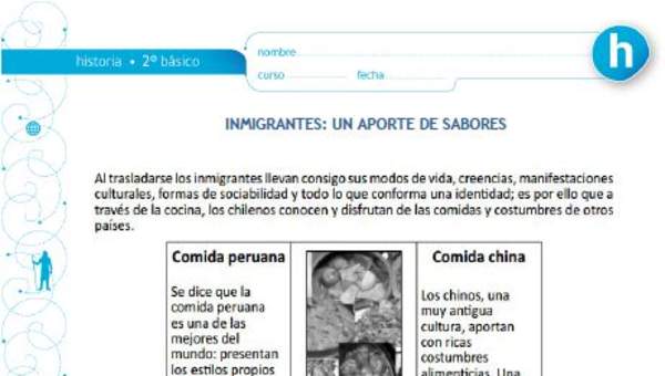 Inmigrantes: un aporte de sabores Inmigrantes: un aporte de sabores