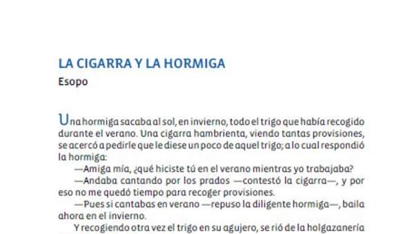 La cigarra y la Hormiga La cigarra y la Hormiga