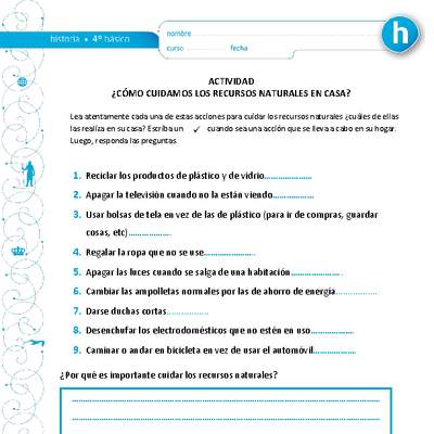 ¿Cómo cuidamos los recursos naturales en casa? ¿Cómo cuidamos los recursos naturales en casa?
