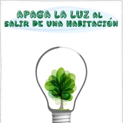 ¡Apaga la luz al salir de una habitación! ¡Apaga la luz al salir de una habitación!