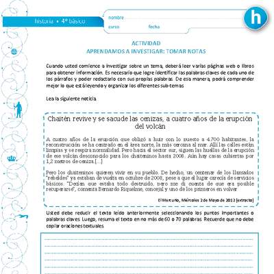 Aprendamos a investigar: tomar notas Aprendamos a investigar: tomar notas