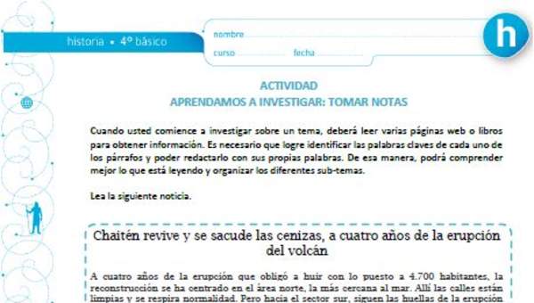 Aprendamos a investigar: tomar notas Aprendamos a investigar: tomar notas