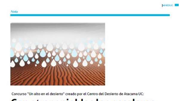 Con atrapanieblas los escolares nortinos quieren combatir la desertificación Con atrapanieblas los escolares nortinos quieren combatir la desertificación