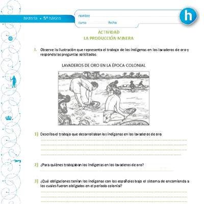 La producción minera La producción minera