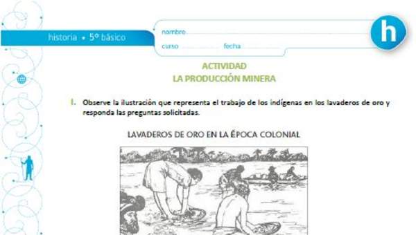 La producción minera La producción minera