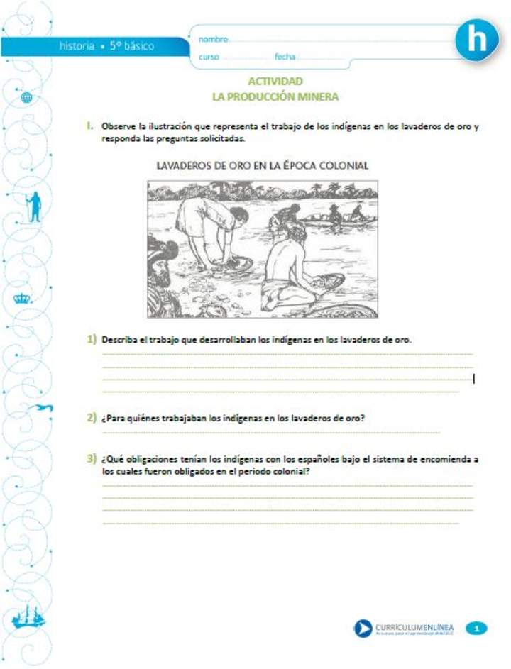 La producción minera La producción minera