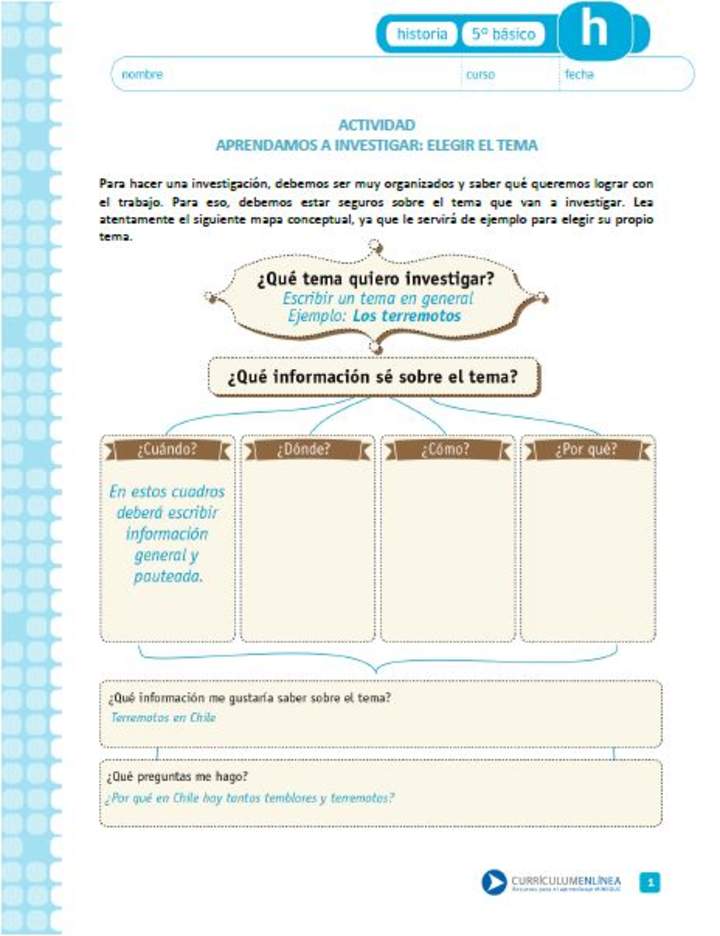 Aprendamos a investigar: Elegir el tema Aprendamos a investigar: Elegir el tema