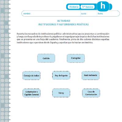 Instituciones y autoridades políticas Instituciones y autoridades políticas