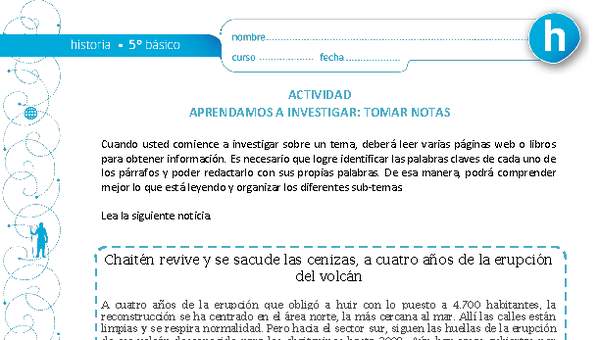 Aprendamos a investigar: Tomar notas Aprendamos a investigar: Tomar notas