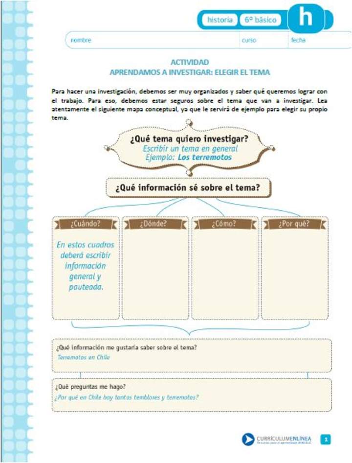 Aprendamos a investigar: Elegir el tema Aprendamos a investigar: Elegir el tema