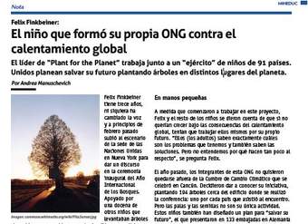 El niño que formó su propia ONG contra el calentamiento global El niño que formó su propia ONG contra el calentamiento global