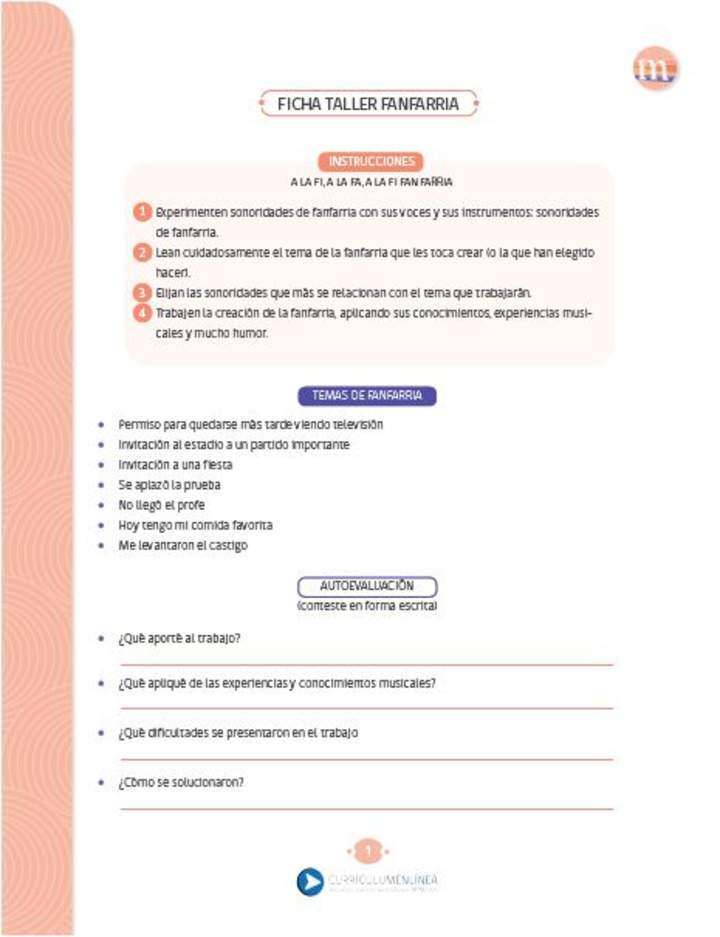 Ficha de taller Ficha de taller