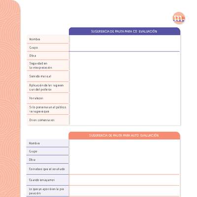 Pautas de evaluación Pautas de evaluación
