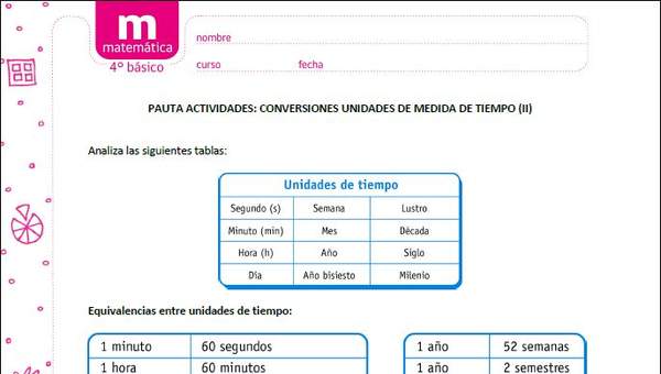 Conversiones unidades de medida de tiempo (II) Conversiones unidades de medida de tiempo (II)